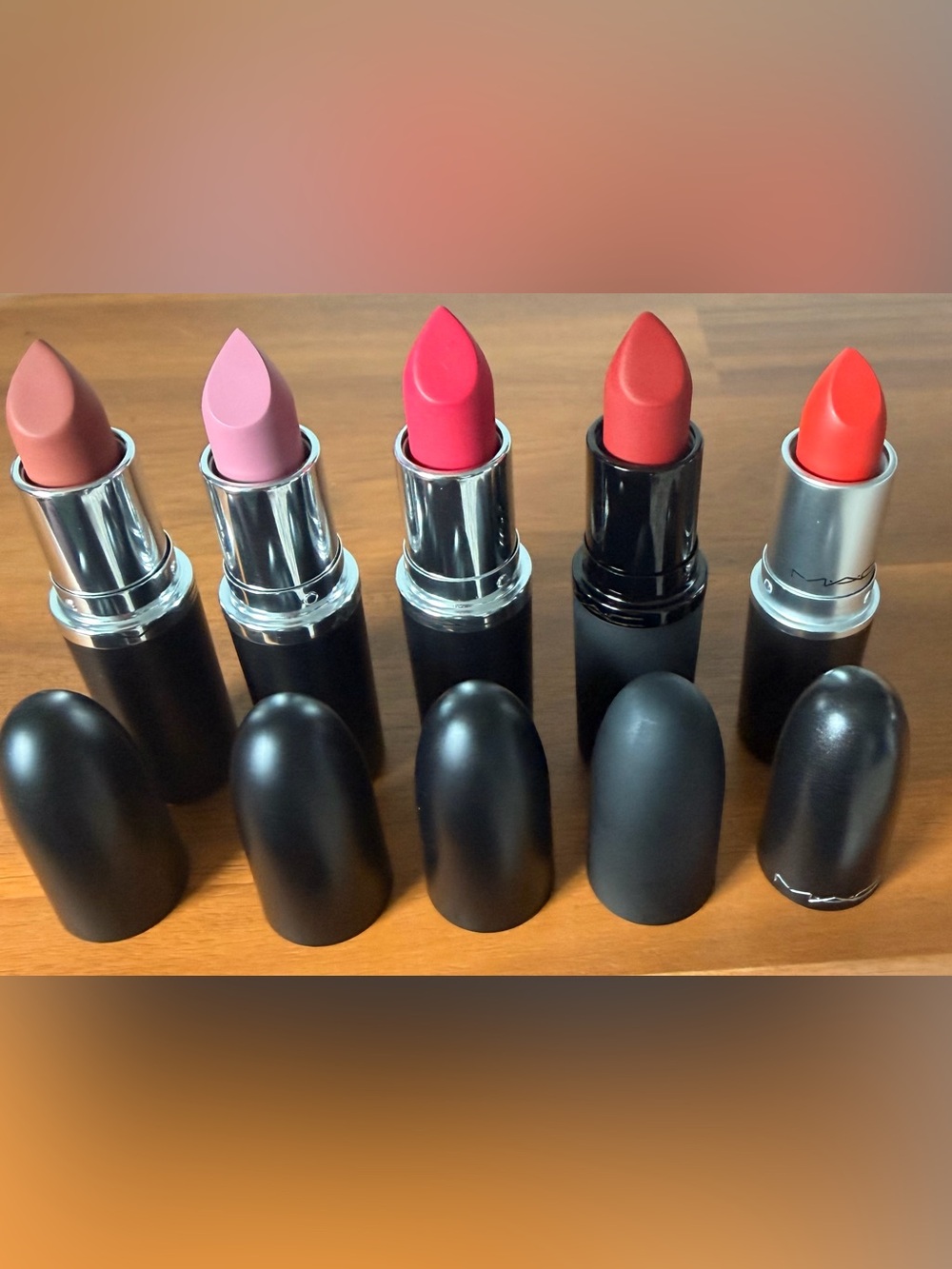 Bundle of 5 New MAC Lipsticks in Pink and Red